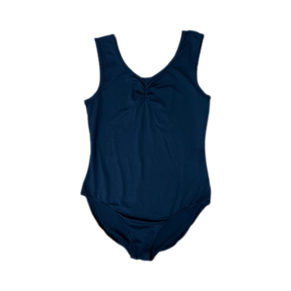 Danskin Girl’s Black Basic Dance Gymnastics  Sleeveless Leotard 14-16